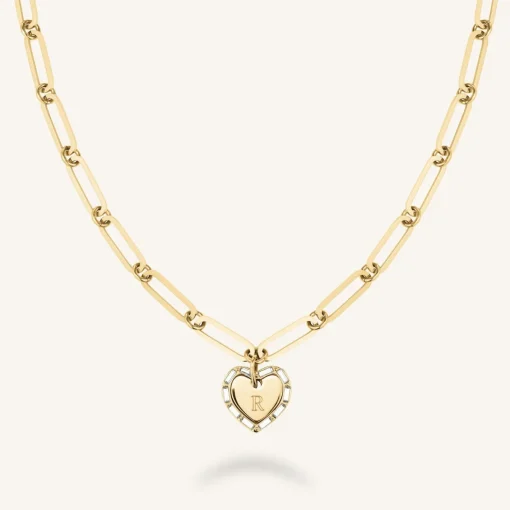 Rosefield Heart Baguette Necklace Discount