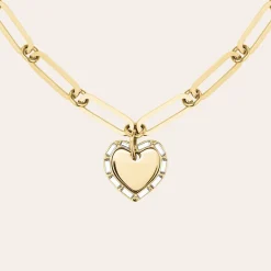 Rosefield Heart Baguette Necklace Clearance
