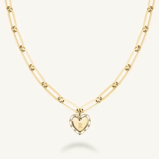 Rosefield Heart Baguette Necklace Clearance