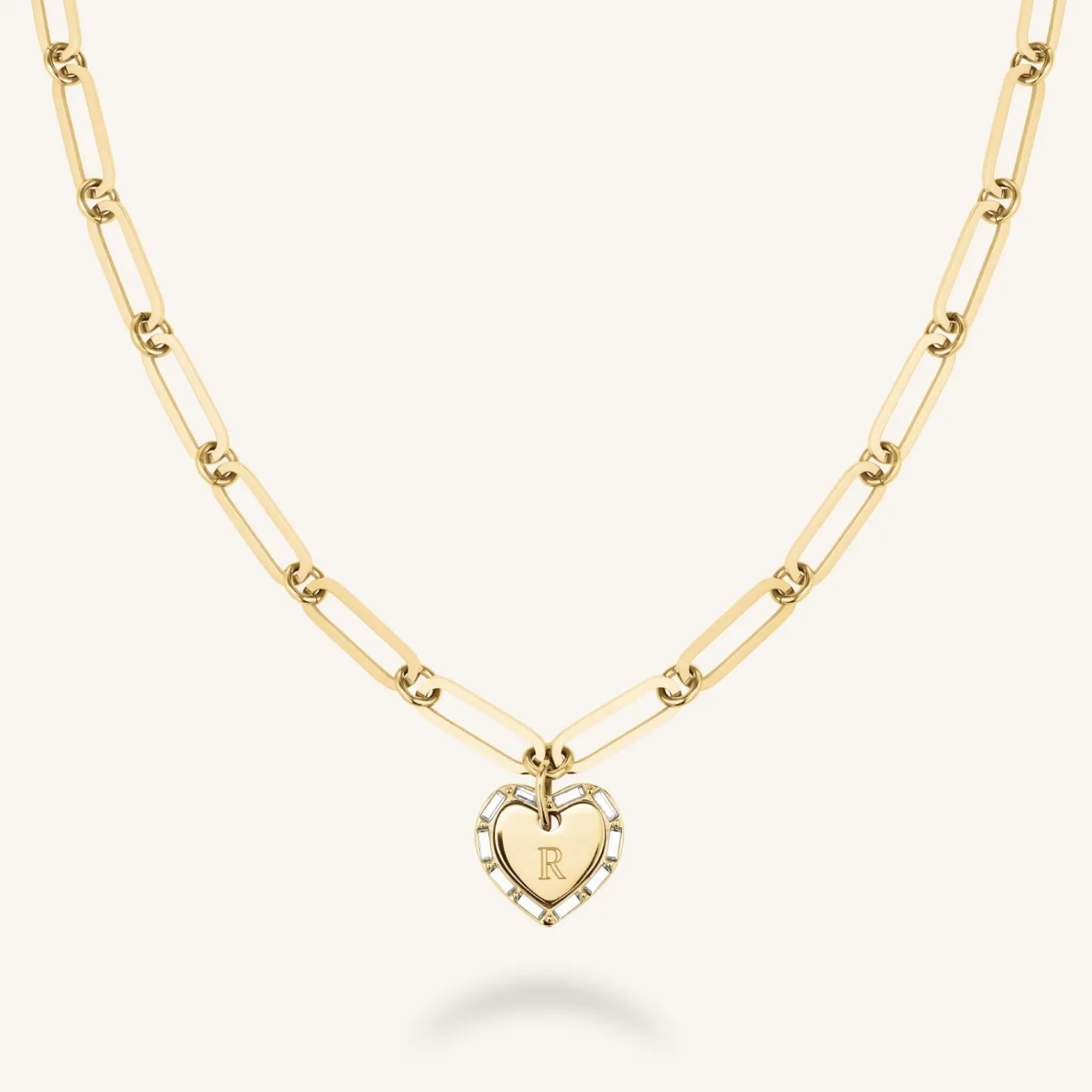 Rosefield Heart Baguette Necklace Clearance