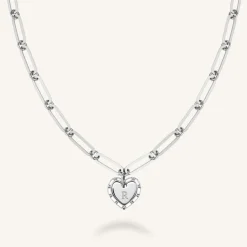 Rosefield Heart Baguette Necklace Clearance