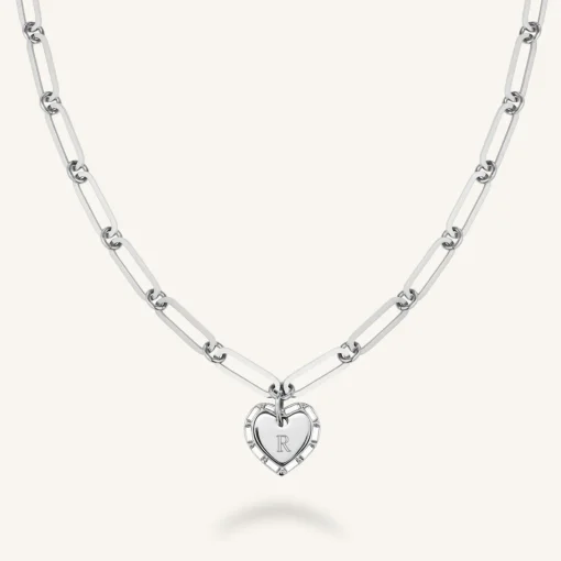 Rosefield Heart Baguette Necklace Clearance