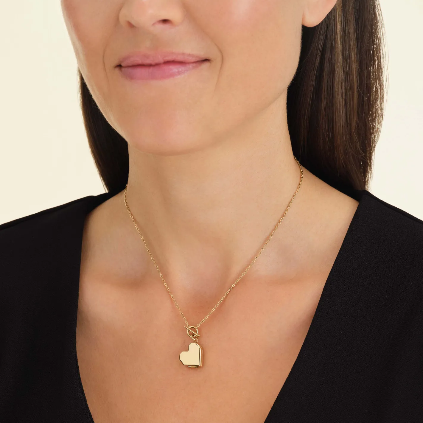Rosefield Heart Locket Gold New