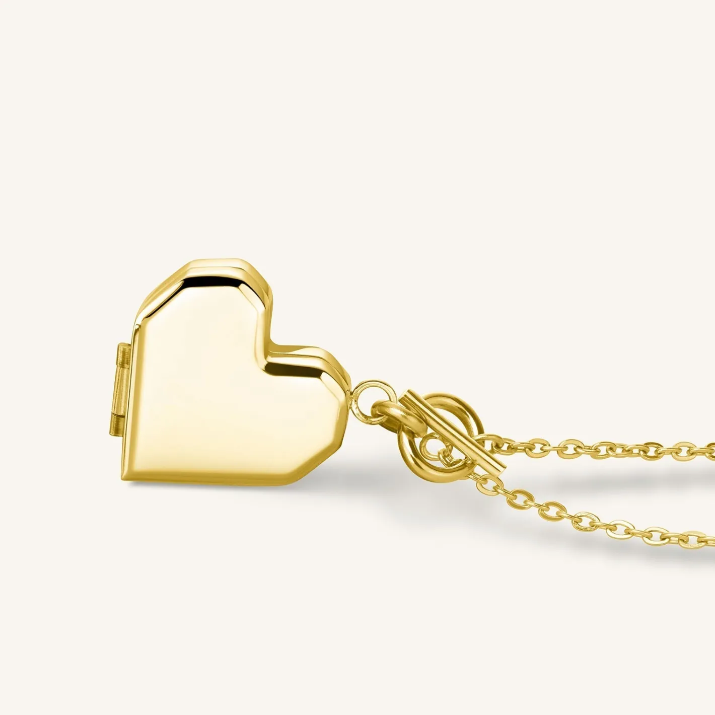 Rosefield Heart Locket Gold New