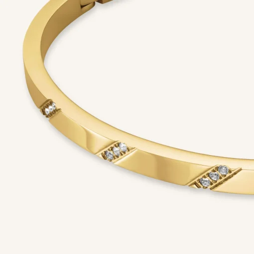 Rosefield Lines Crystals Bangle Hot