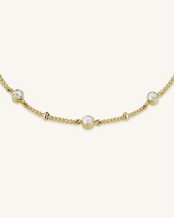 Rosefield Multi Crystal Bracelet Gold Outlet