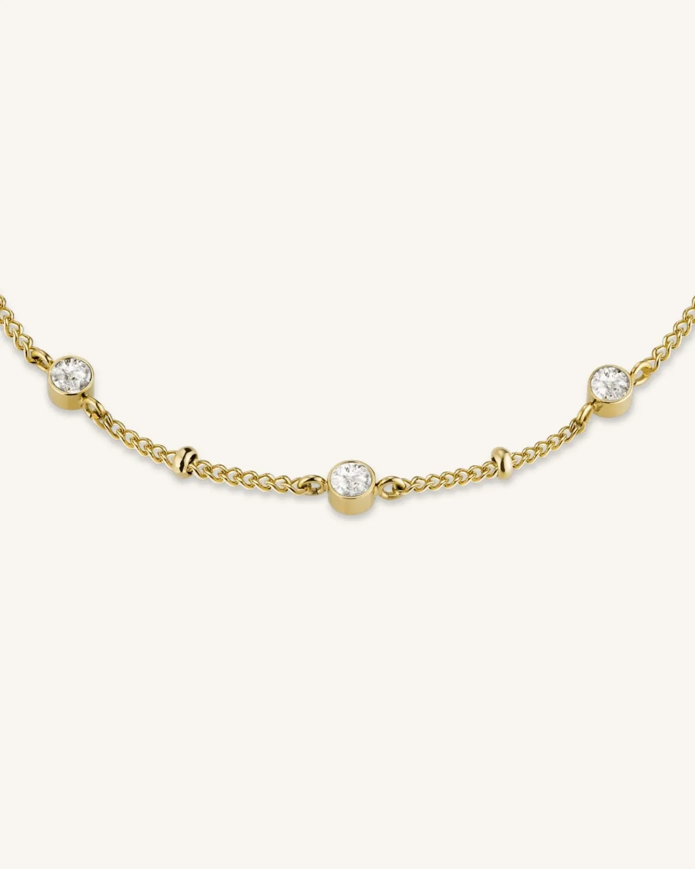 Rosefield Multi Crystal Bracelet Gold Outlet
