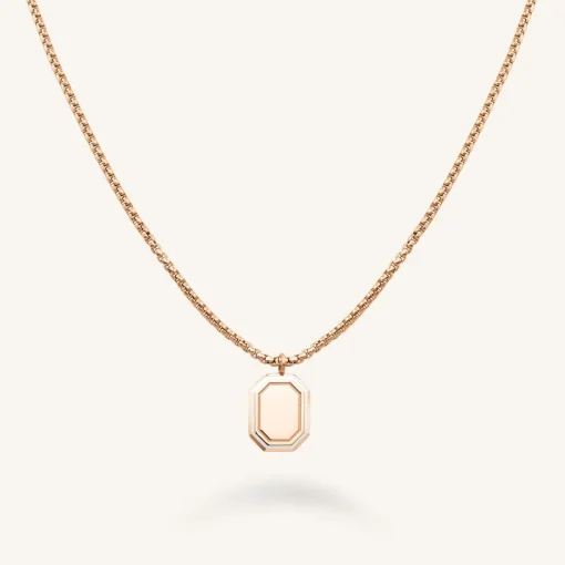 Rosefield Octagon Enamel Necklace Clearance