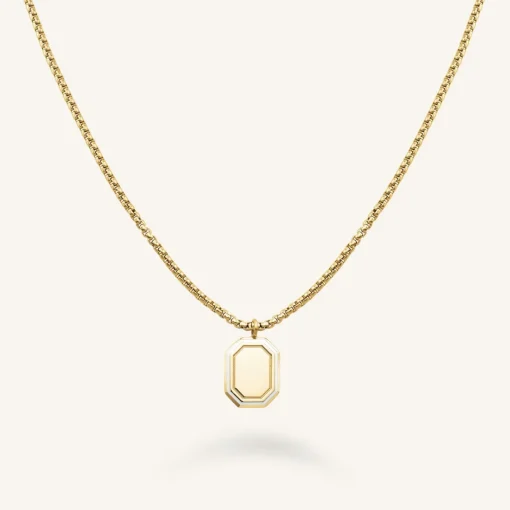 Rosefield Octagon Enamel Necklace Clearance
