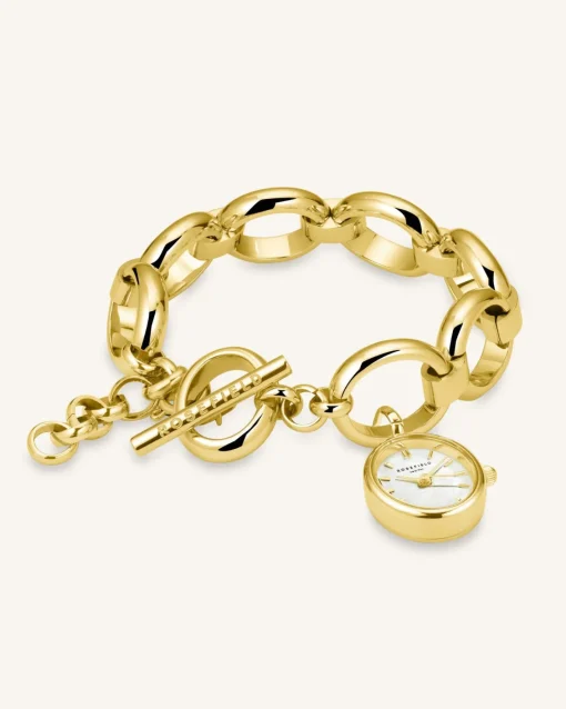 Rosefield Oval Charm Chain Gold Clearance