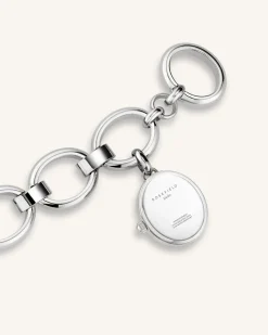 Rosefield Oval Charm Chain Silver Hot
