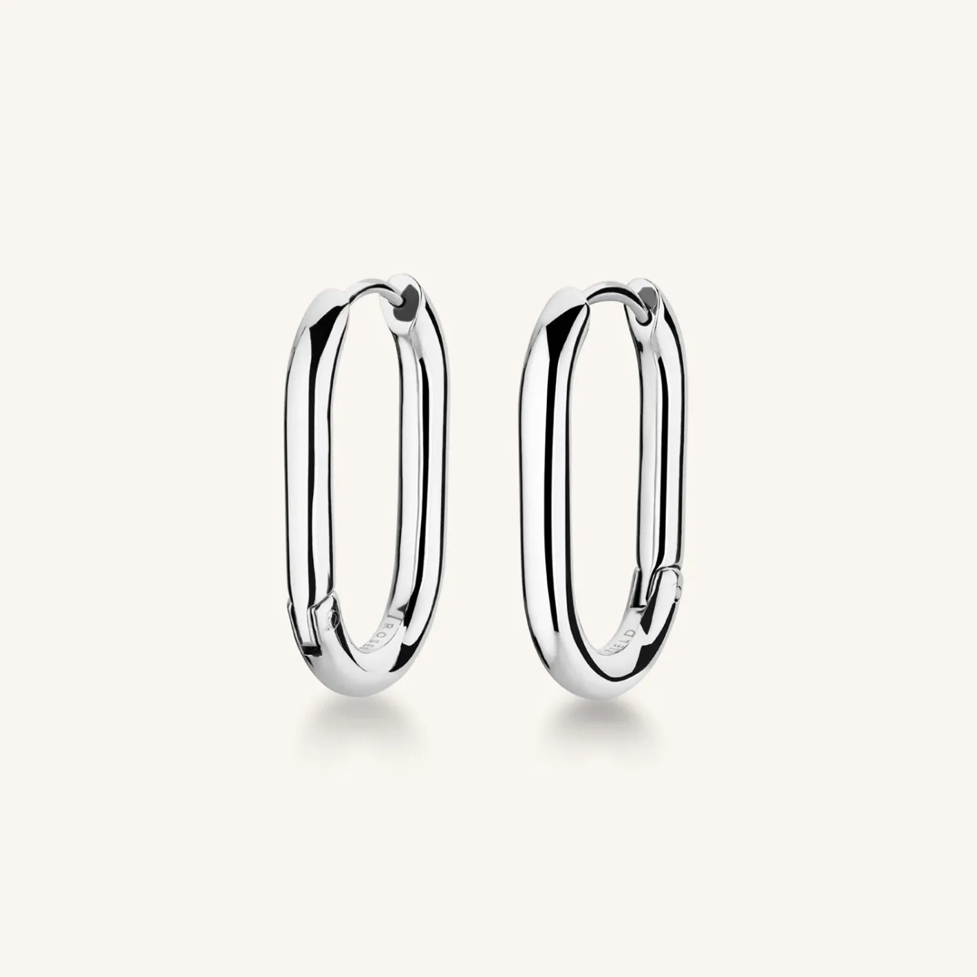 Rosefield Oval Hoops Silver Clearance