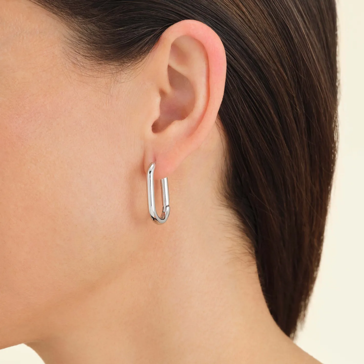 Rosefield Oval Hoops Silver Clearance