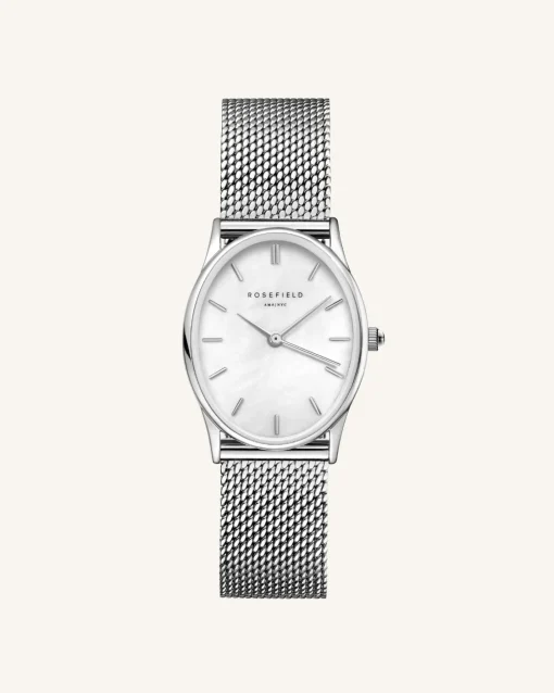 Rosefield Oval Pearl Silver Mesh Outlet