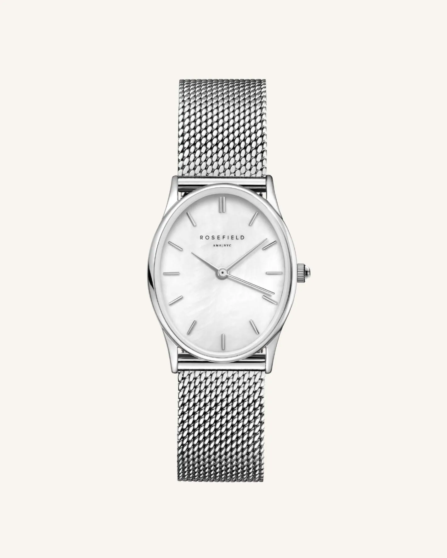 Rosefield Oval Pearl Silver Mesh Outlet