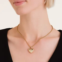 Rosefield Ridged Heart Necklace Online