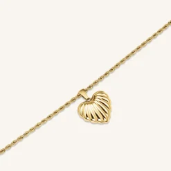 Rosefield Ridged Heart Necklace Online