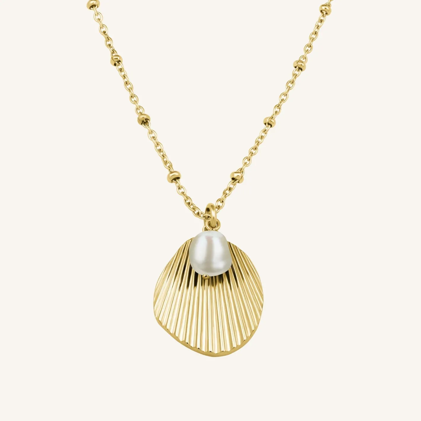 Rosefield Shell and pearl necklace Clearance