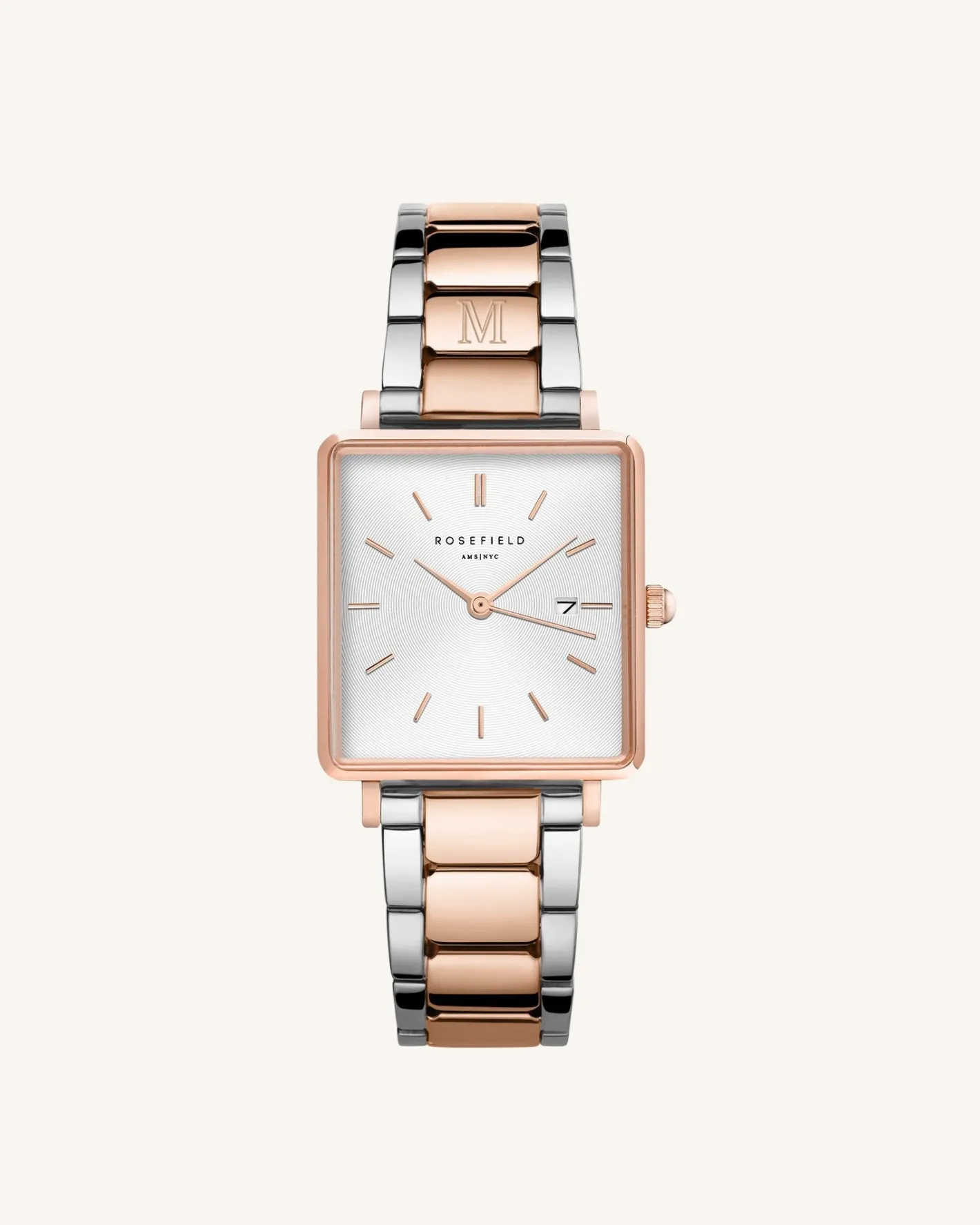 Rosefield Silver-Rose Gold Strap Personalized New