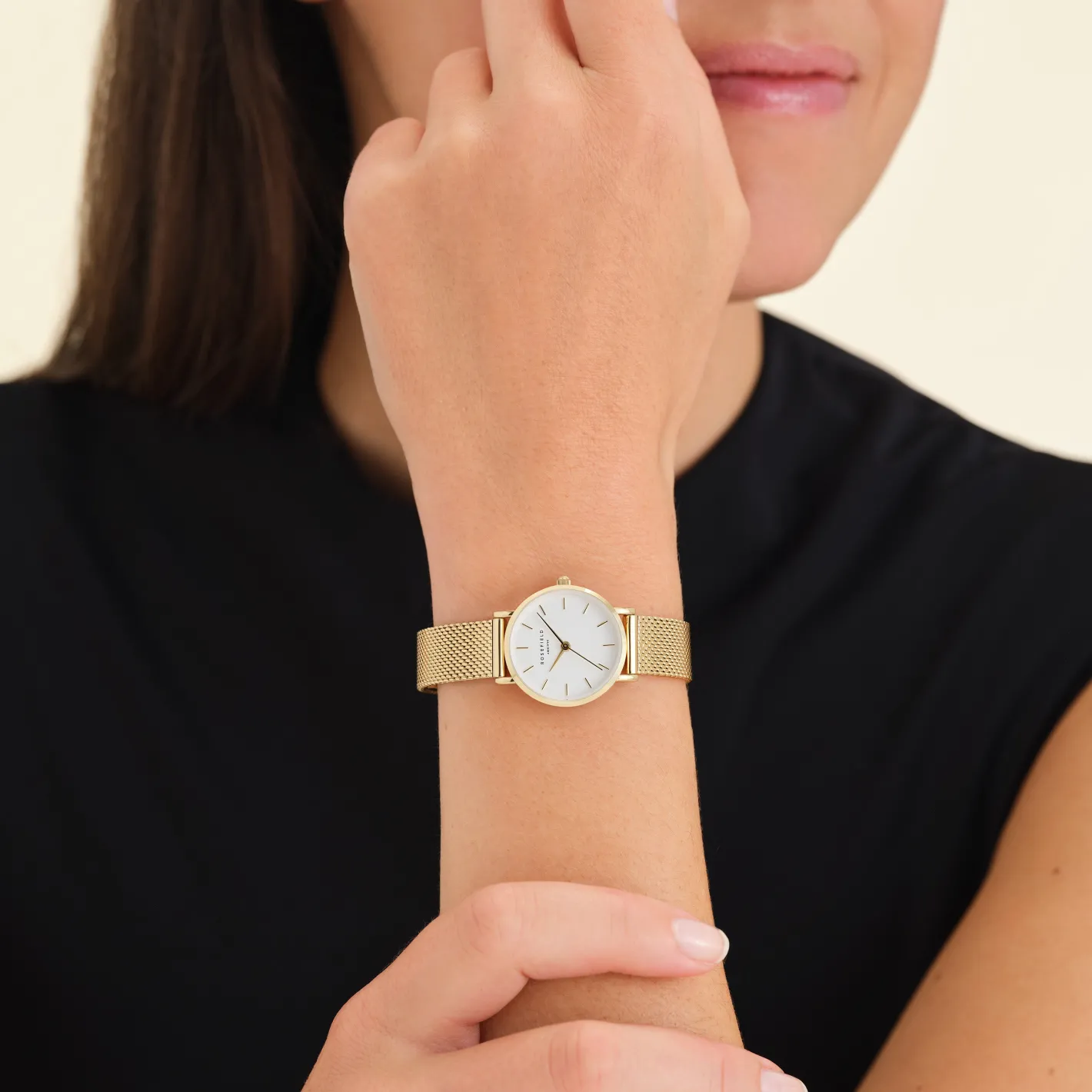 Rosefield Small Edit Mesh Gold Sale