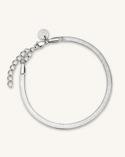 Rosefield Snake Bracelet Silver New
