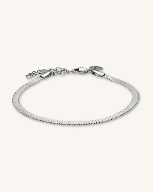 Rosefield Snake Bracelet Silver New