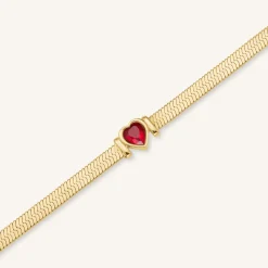 Rosefield Snake Heart Bracelet New