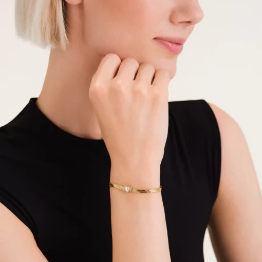 Rosefield Snake Heart Bracelet New