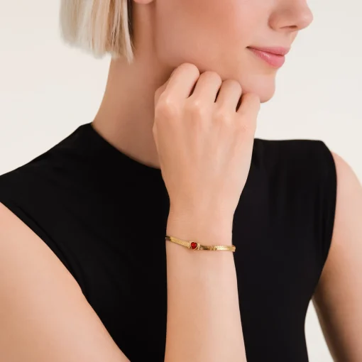 Rosefield Snake Heart Bracelet New