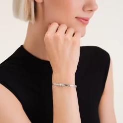 Rosefield Snake Heart Bracelet Silver Discount