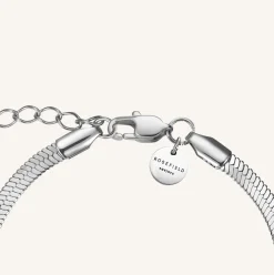 Rosefield Snake Heart Bracelet Silver Discount