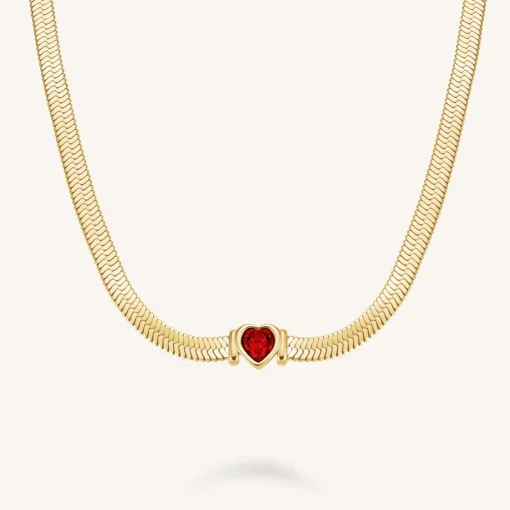 Rosefield Snake Heart Choker New