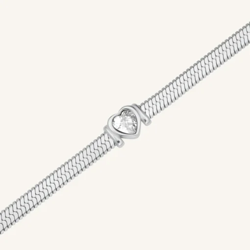 Rosefield Snake Heart Choker Silver Sale