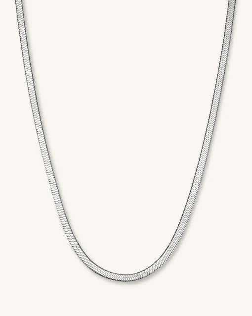 Rosefield Snake Necklace Silver Fashion