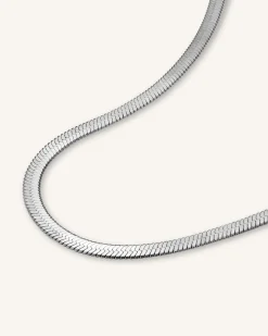 Rosefield Snake Necklace Silver Fashion