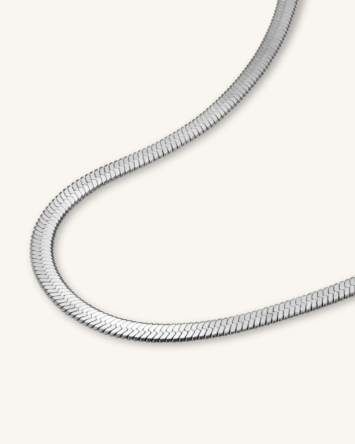 Rosefield Snake Necklace Silver Fashion