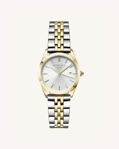 Rosefield Steel Silver Gold Tapered Strap Discount