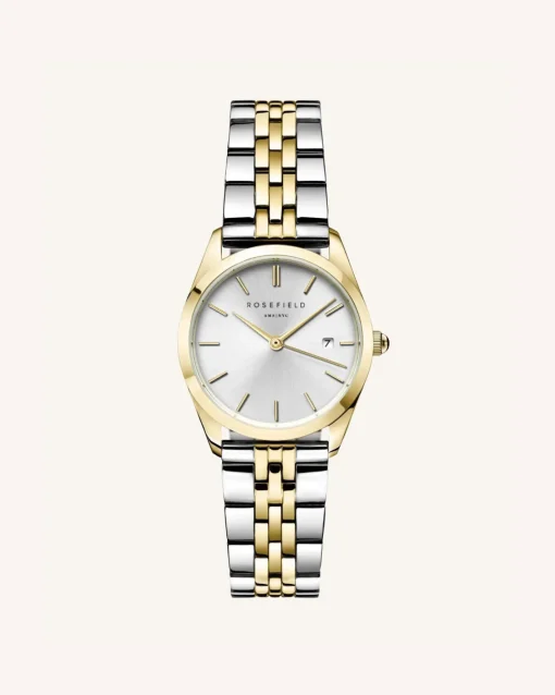 Rosefield Steel Silver Gold Tapered Strap Discount