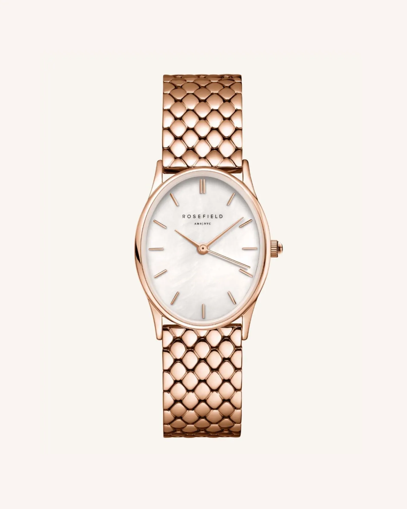 Rosefield The Oval Rose Gold Steel Strap Discount