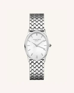 Rosefield The Oval Silver Steel Strap Sale
