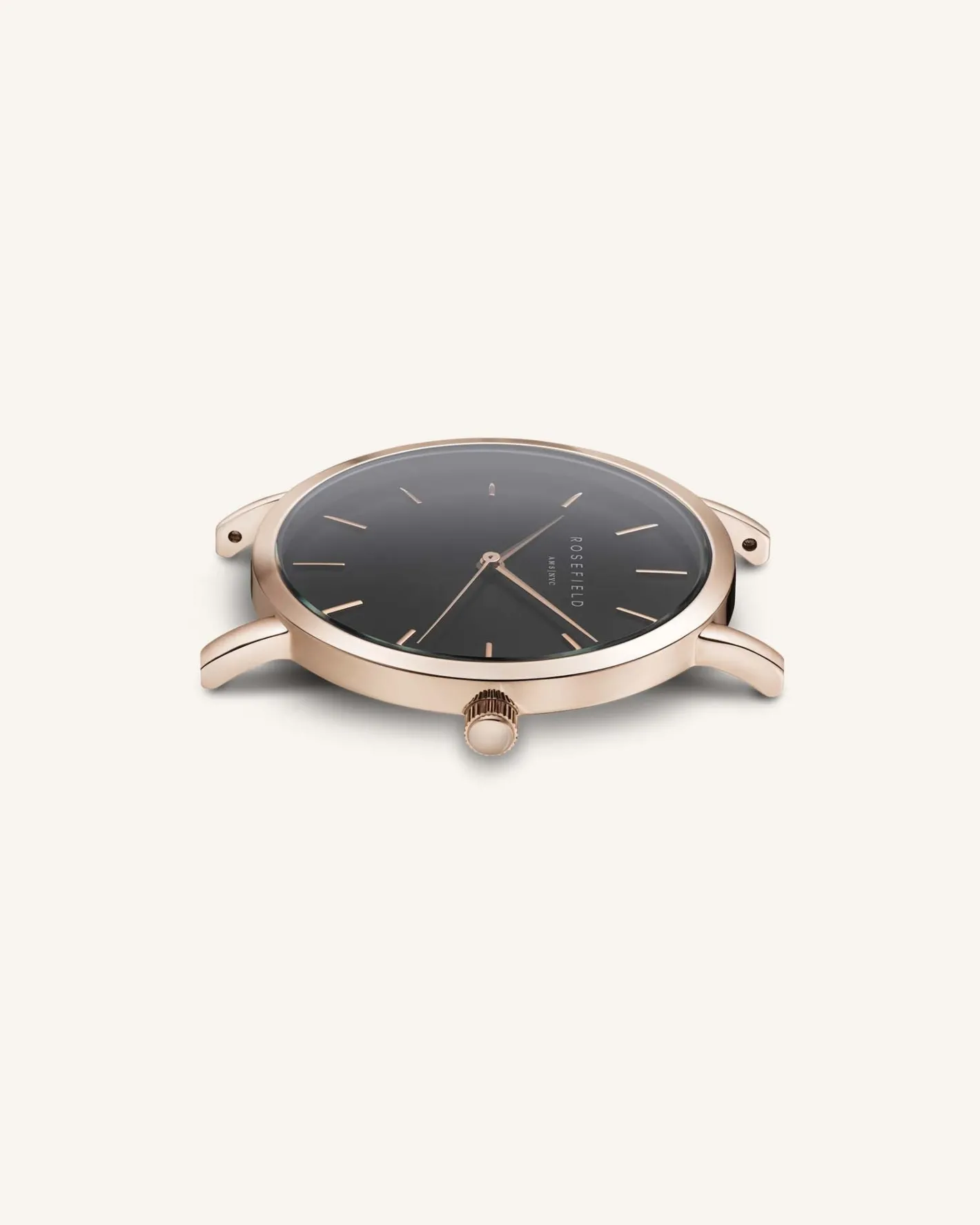 Rosefield Tribeca Black Rose Gold New