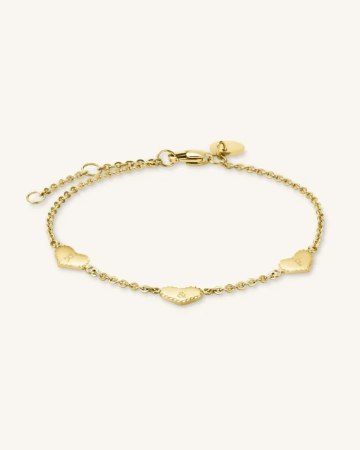 Rosefield Triple Heart Bracelet Discount