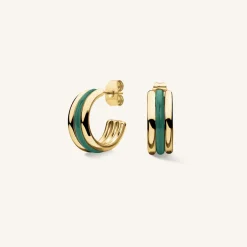 Rosefield Triple Hoop Emerald Fashion