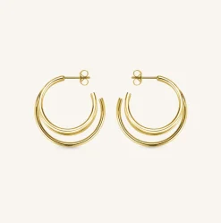 Rosefield Triple Hoop Gold New