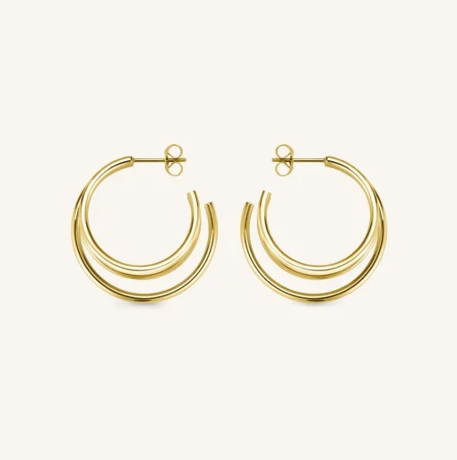 Rosefield Triple Hoop Gold New