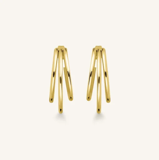 Rosefield Triple Hoop Gold New